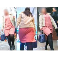 No.368ムチムチ過ぎるデカ尻&太ももがスカート越しにプリン×2うごめくお姉さんに密着取材