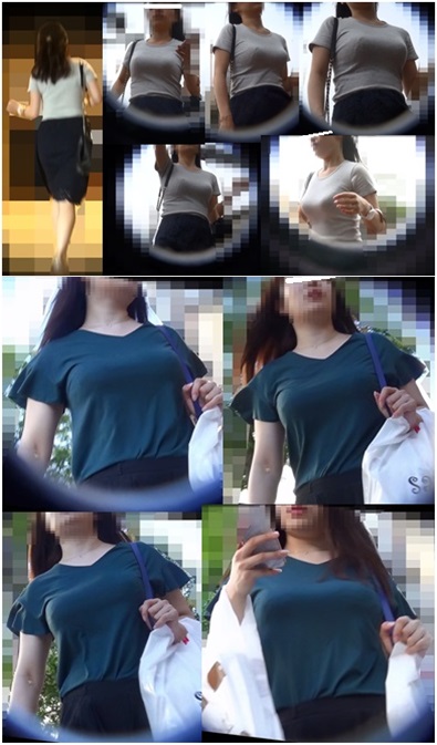 【街撮り動画Part198】OLさん2人の美巨乳プルプル揺れ gallery photo 1