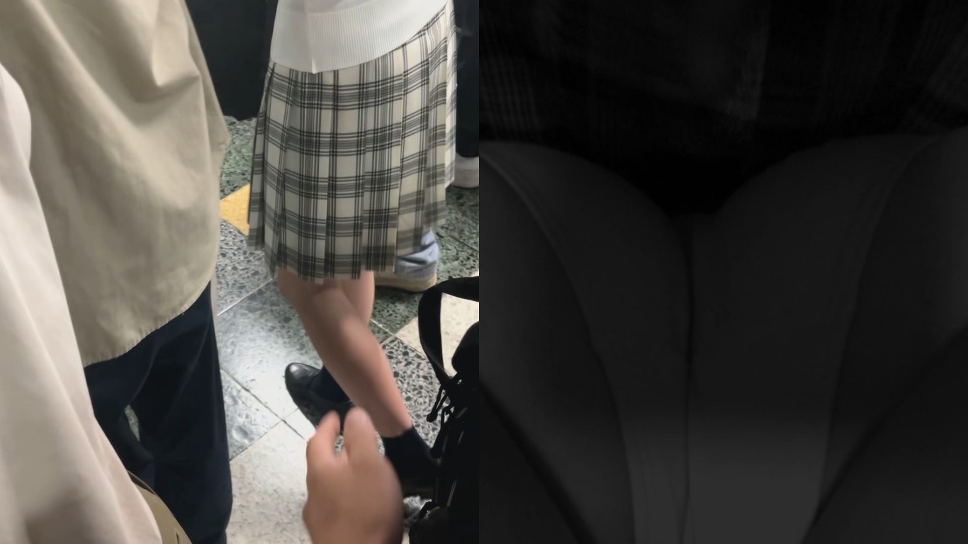Gcolle 素人プレイ日記２１４TRAIN目★地味目な白チェックスカート女子の生態 chikan214.mp4 985992