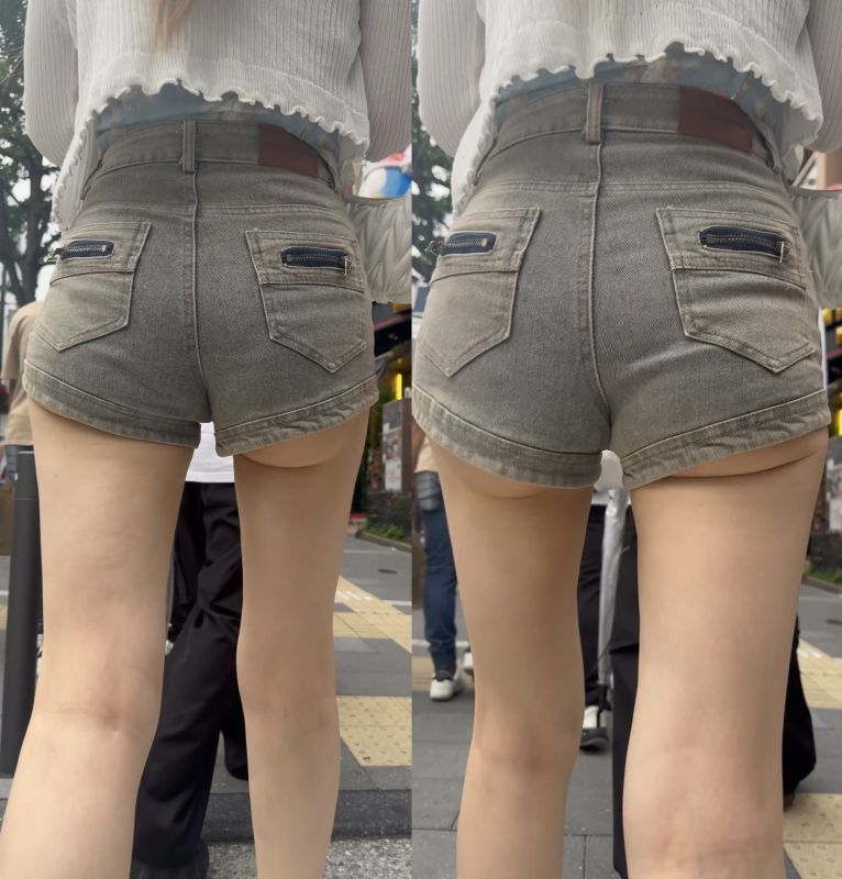 Gcolle ハミ尻がセクシーなムチムチショートパンツ美女 984122