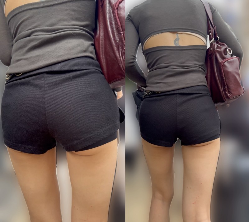 Gcolle 下尻がハミ出てセクシーなショートパンツ美女 990952