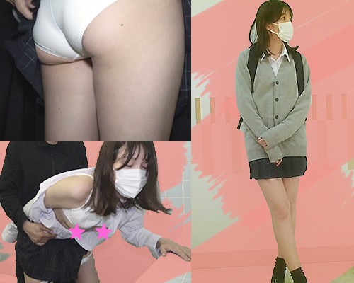 美脚J〇が快感のあまりパンツにシミがｗ連れ込んだトイレでM字開脚からのローター責め＆生ハメ中出しｗ