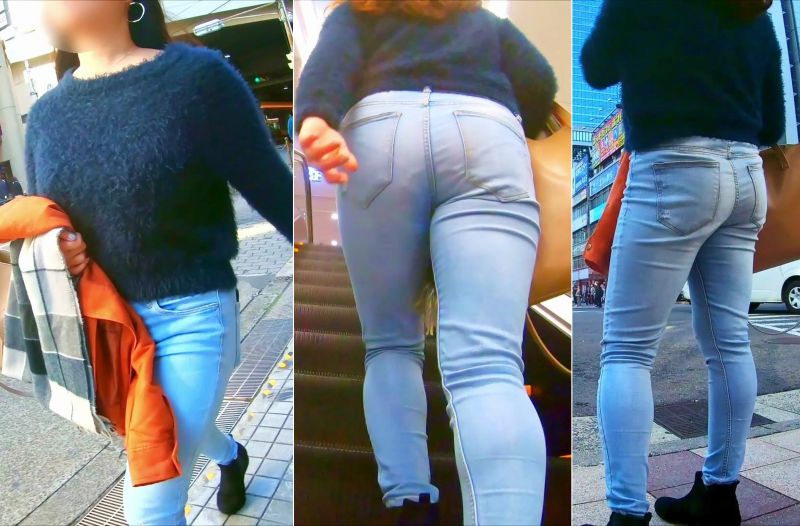 Gcolle No.373フリフリお尻から脚先へのラインをスキニーデニムでアピール中のお姉さんに密着取材 586-373.mp4 993122