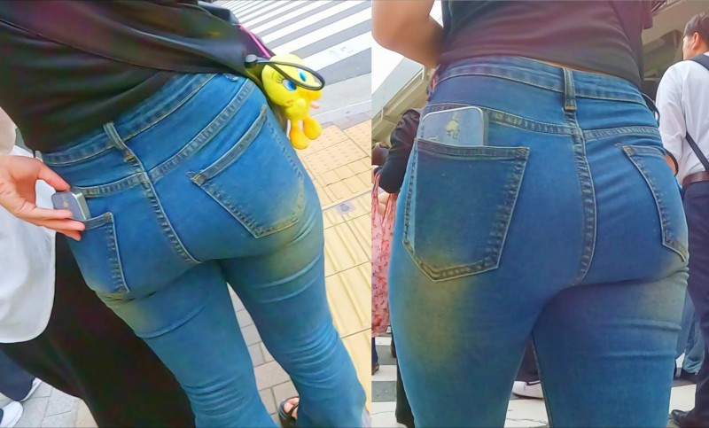 Gcolle No.85巨尻ボリュームのパツパツデニムのハリがすさまじいお姉さん 991679