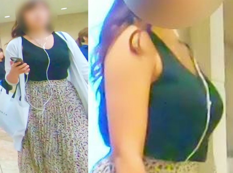 No.196プルンプルンと柔らかそうな乳揺れで黒シャツが震えるお姉さん