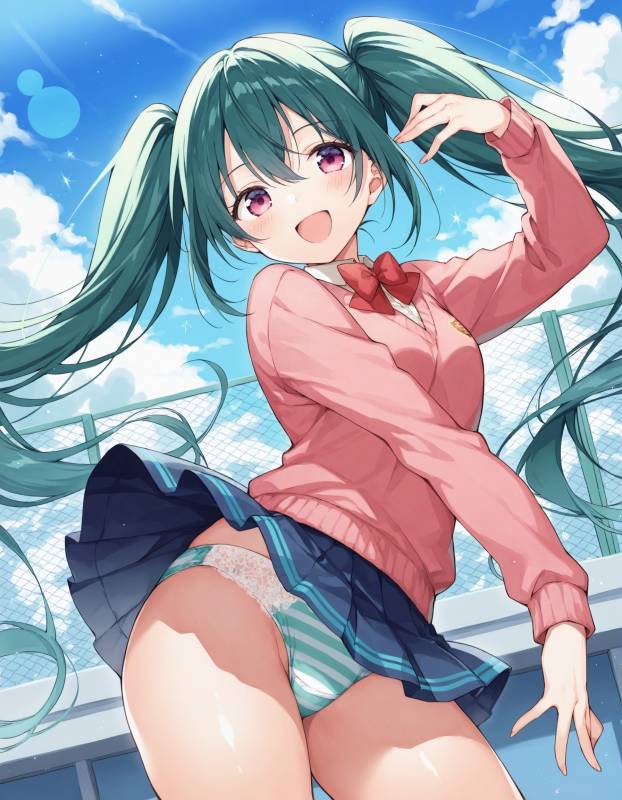 学生風女子のダンスパンチラ