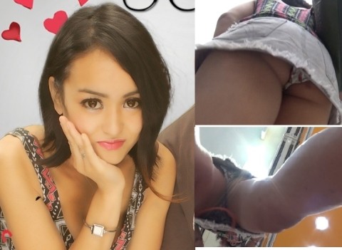 某人気アイドルの姉　18歳かわいこちゃんのデート中パンチラ【逆さ撮り①】