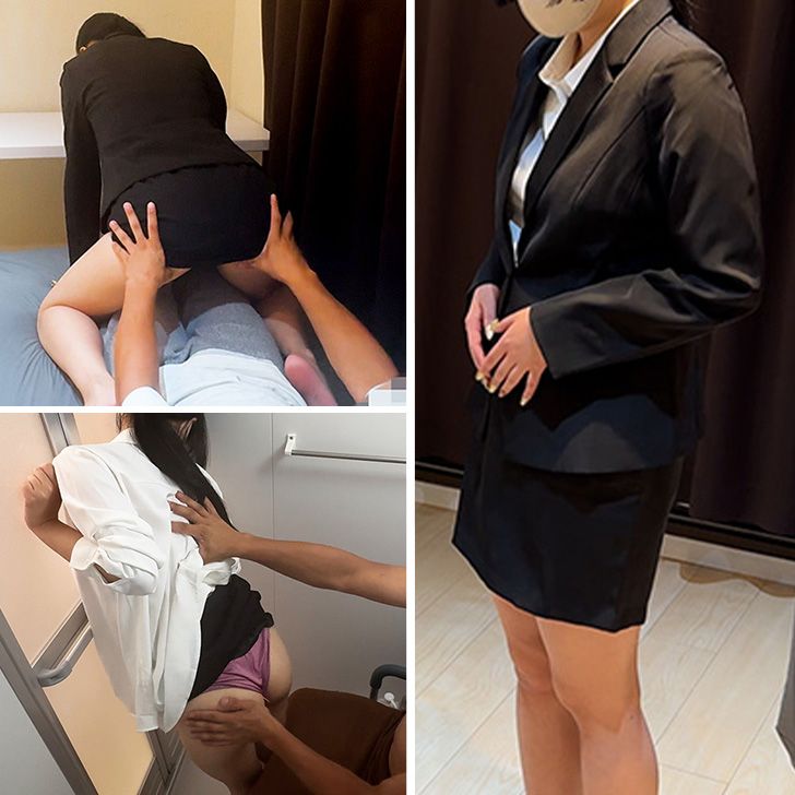 Gcolle リクルートスーツ介護研修生　気弱な就活生のタイトスカート逆さ撮り＆捲り上げセクハラし放題 989284