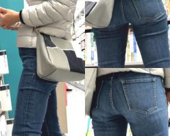 Gcolle PPV 974267 上品な奥様の高貴な濃紺スキニーデニムをじっくり堪能 後編【街中風景124】