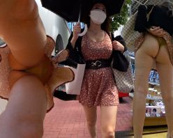 Gcolle PPV 980171 ☆顔出し☆【着衣：レザースカート＆ミニワンピ】純朴OLのHなパンティー VS 長身モデル体型美女の濡れ濡れ変形Ｔバック♪