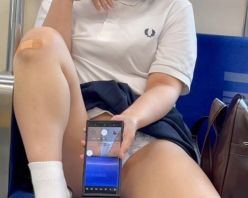 Gcolle PPV 960305 盗撮日記145　初めての電車で撮影！！夏期講習帰りのあ○ちゃん風童顔J系を電車内とトイレ内で盗撮【※完全主観24分超撮影】