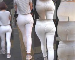 Gcolle PPV 499904 ピチピチピタパンヒップ116_ムチムチ下着ライン丸見え白スキニーのお姉さん[フルHD]